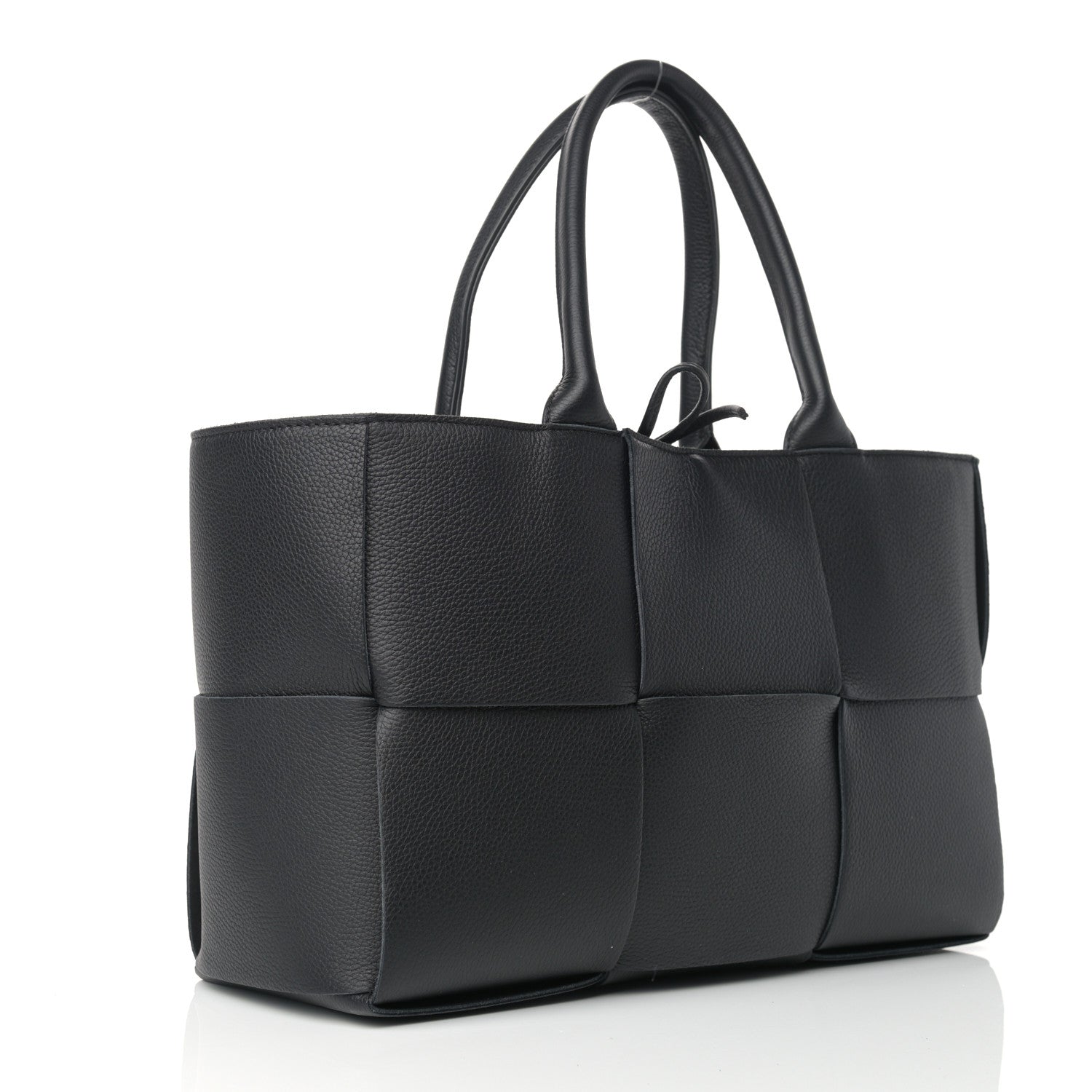 Bottega Veneta Grained Calfskin Intrecciato Small Arco Tote Black 4 of 9