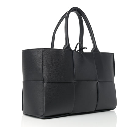 Bottega Veneta Grained Calfskin Intrecciato Small Arco Tote Black 4 of 9