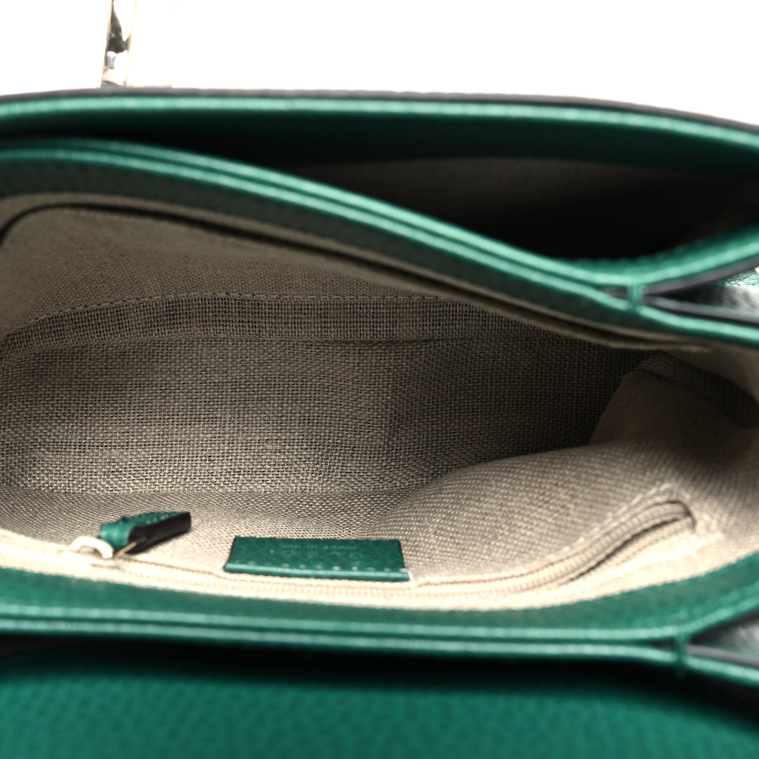 Gucci Dollar Calfskin Interlocking G Crossbody Bag Emerald 6 of 12