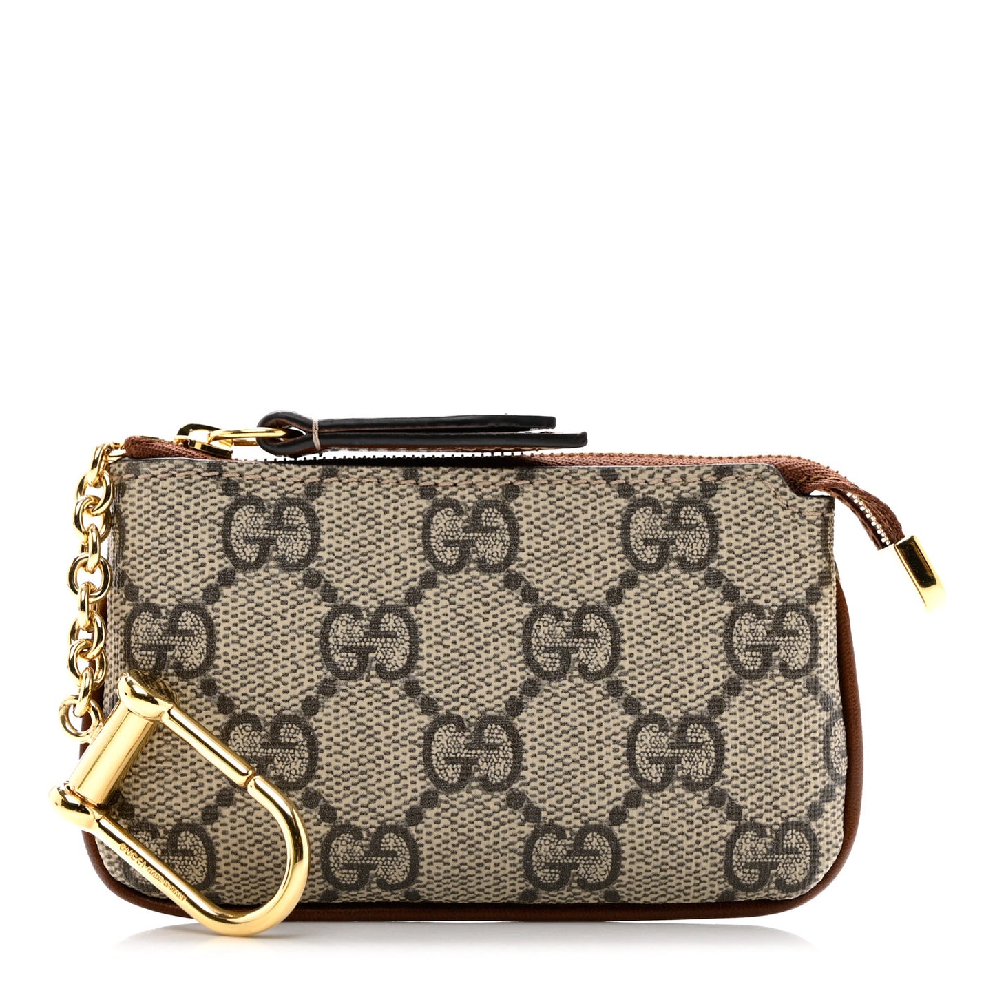 GG Supreme Monogram Key Case Brown