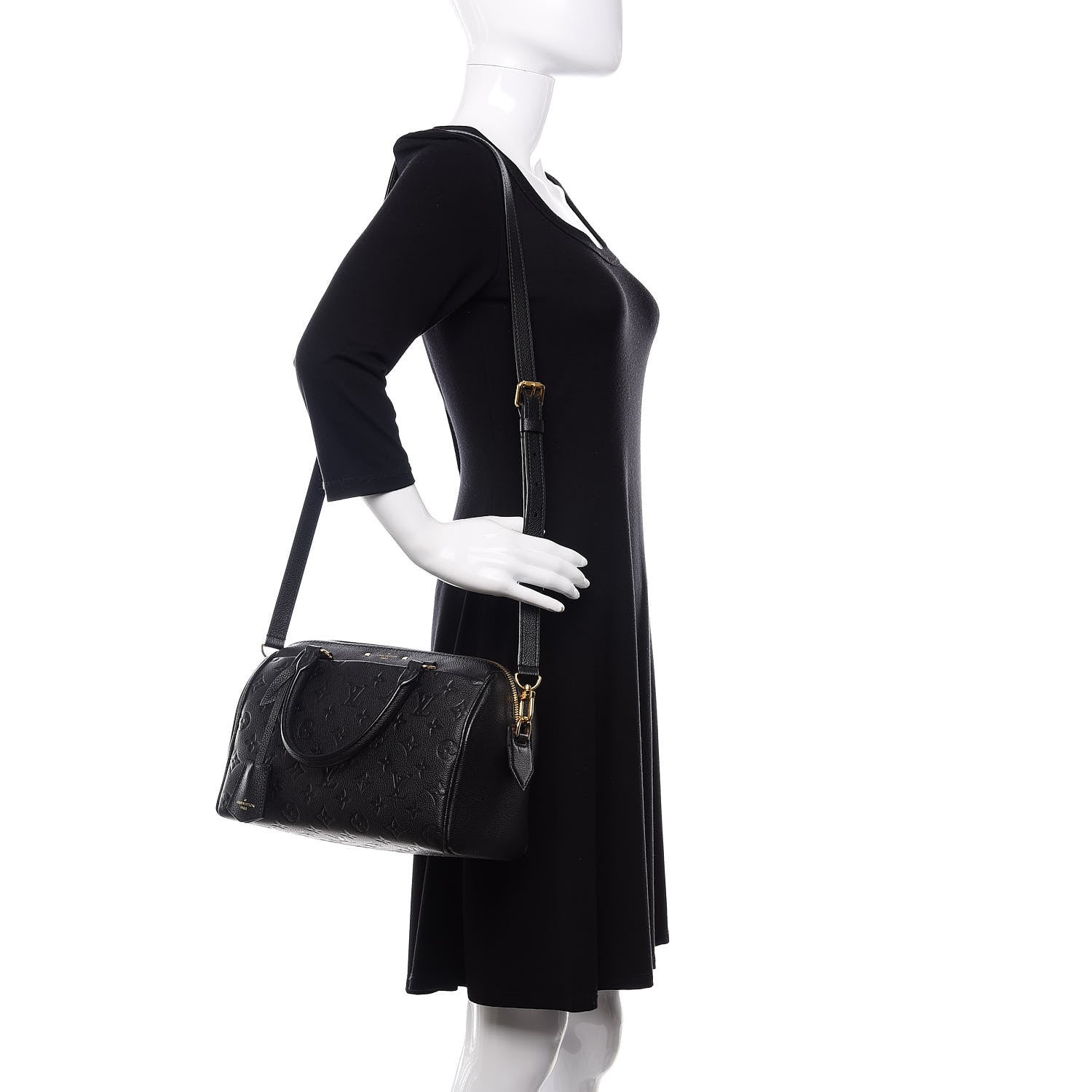 Louis Vuitton Empreinte Speedy Bandouliere 25 NM Black 2 of 13