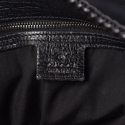Gucci Monogram Large Horsebit Chain Hobo Black 8 of 13