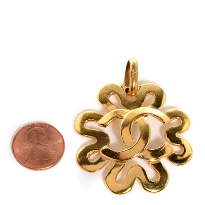 Chanel CC Pendant Gold 2 of 4