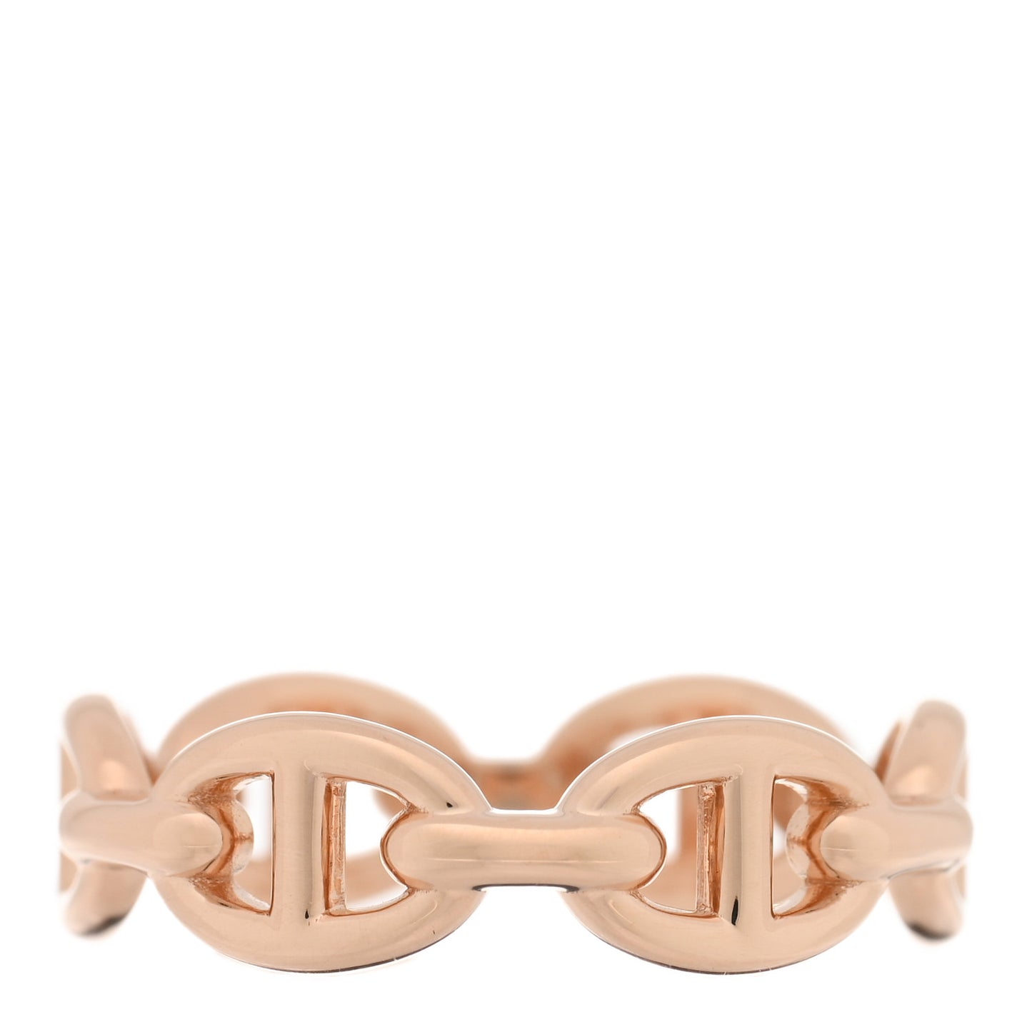18K Rose Gold PM Chaine d'Ancre Enchainee Ring 54 6.75