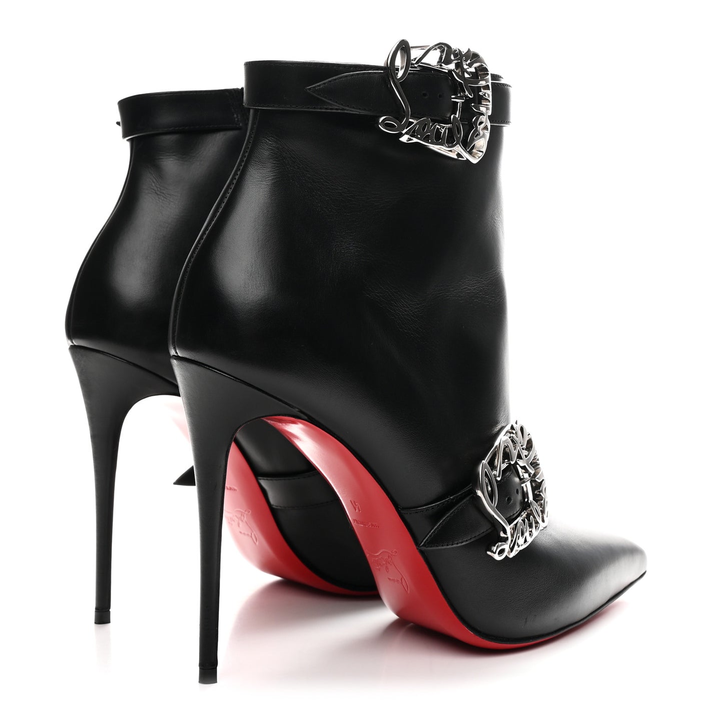 Calfskin Giddylina Booty 100 Ankle Boots 41 Black