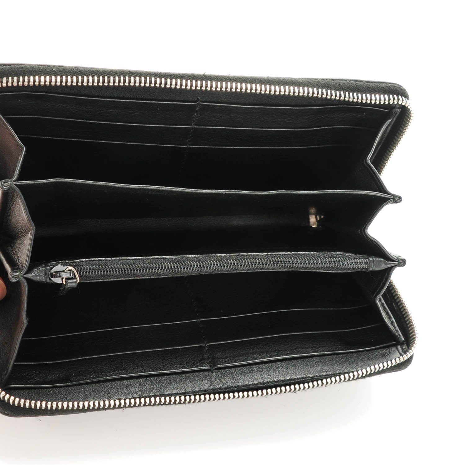 Gucci Guccissima Large Twins Zip Around Wallet Black 5 of 10