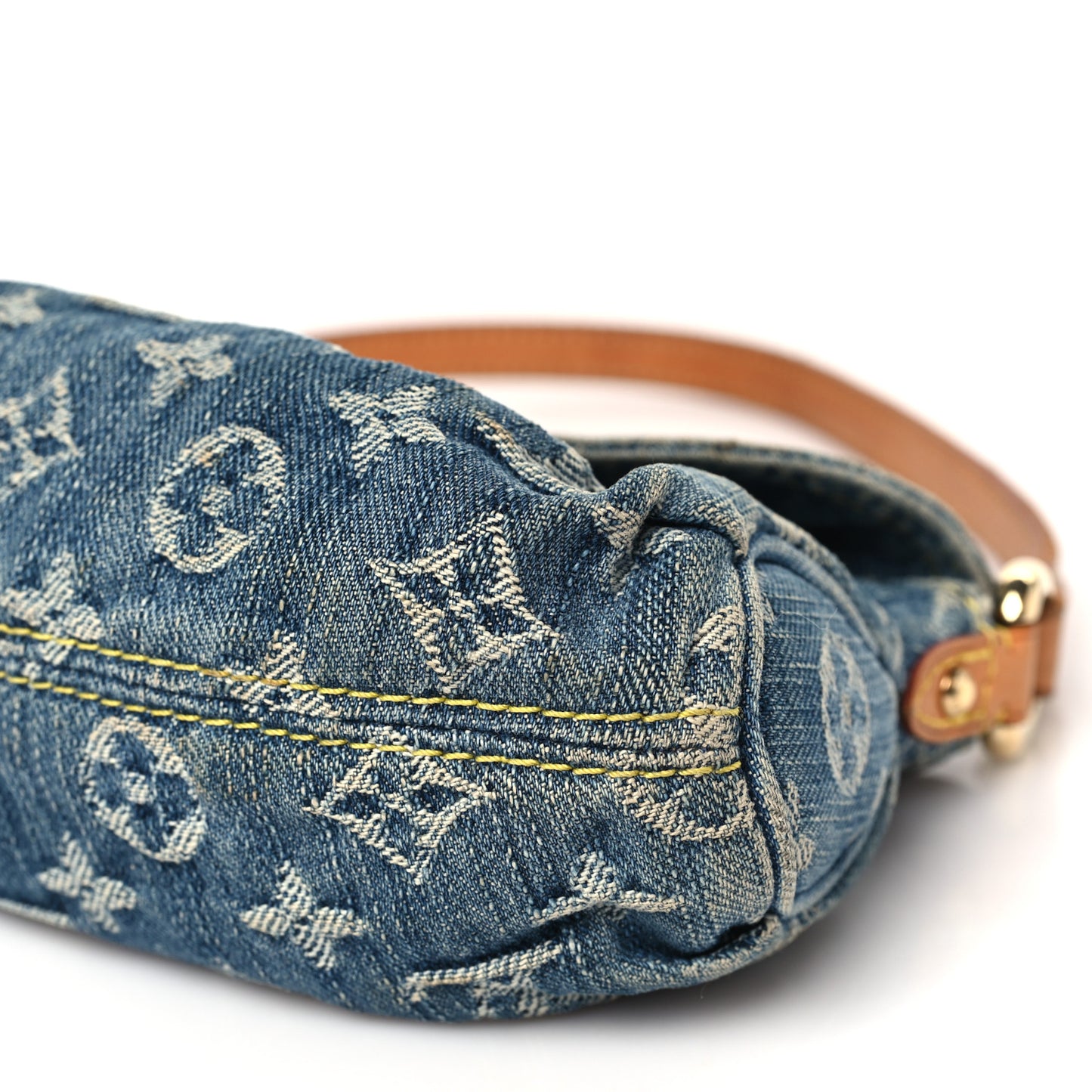 Monogram Denim Mini Pleaty Blue