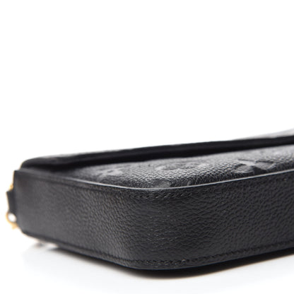 Louis Vuitton Empreinte Pochette Felicie Chain Wallet Black 6 of 13