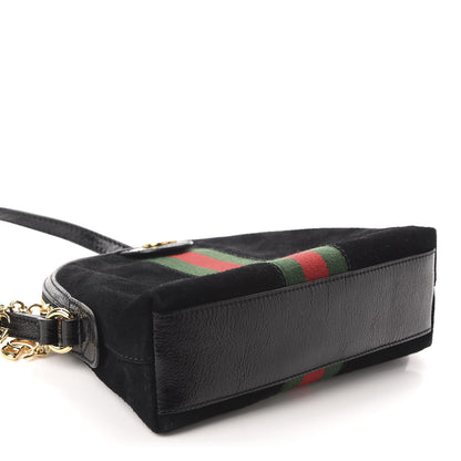 Gucci Suede Patent Web GG Small Ophidia Dome Shoulder Bag Black 4 of 10