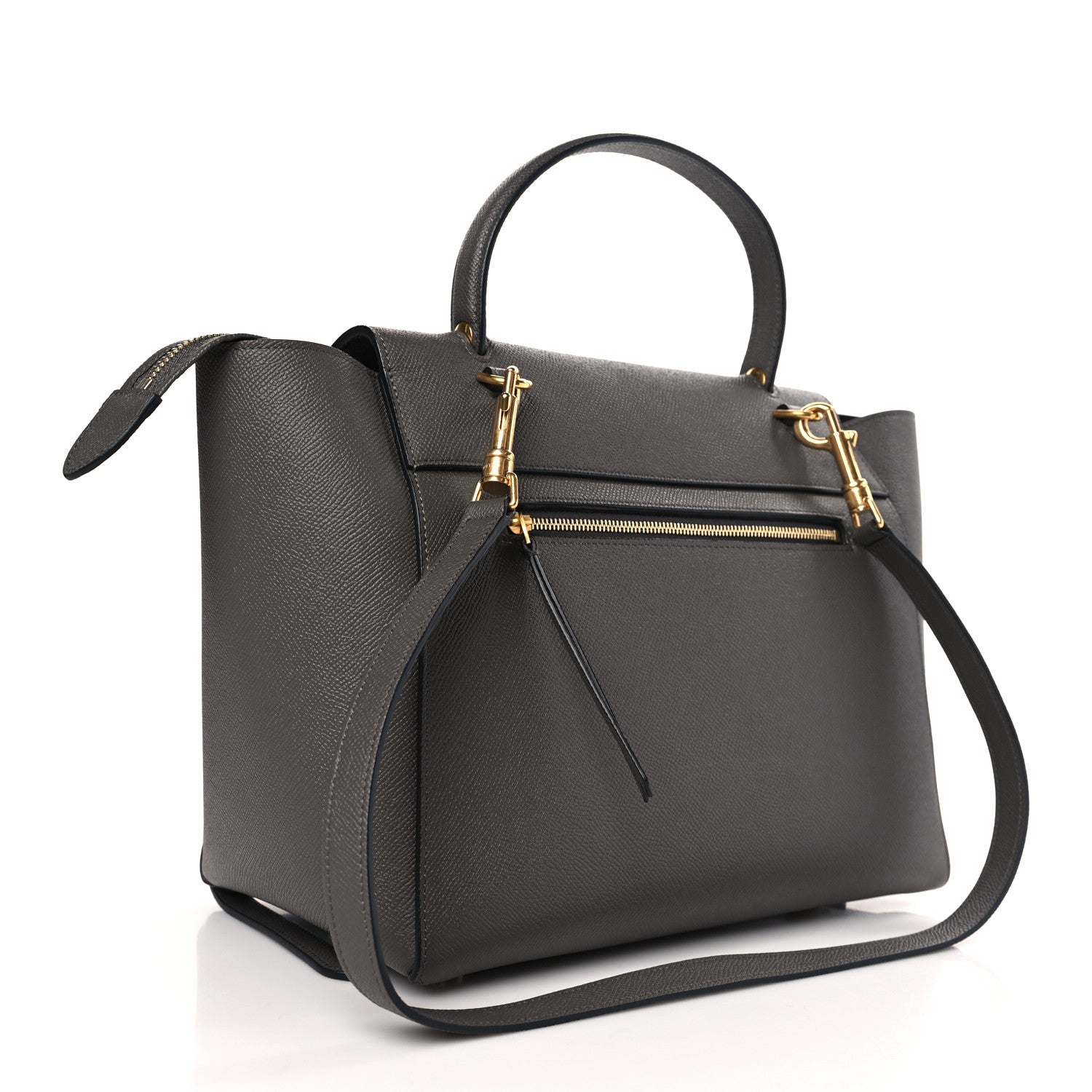 Celine Grained Calfskin Mini Belt Bag Grey 2 of 8