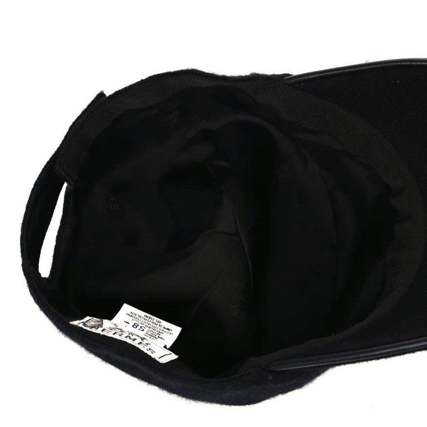 Hermes Cashmere Silk Cap 58 Black 6 of 7