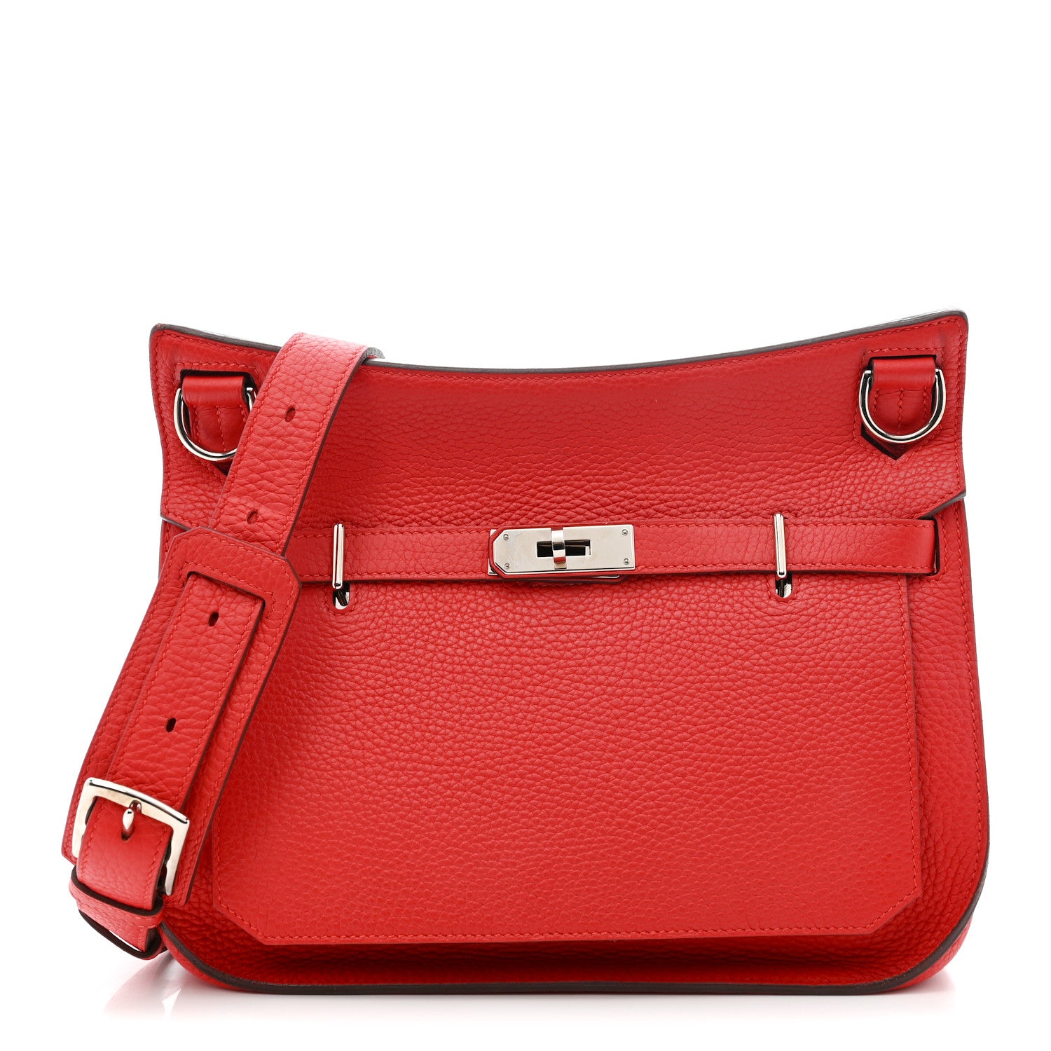 Hermes Taurillon Clemence Jypsiere 28 Rouge Tomate 1 of 12