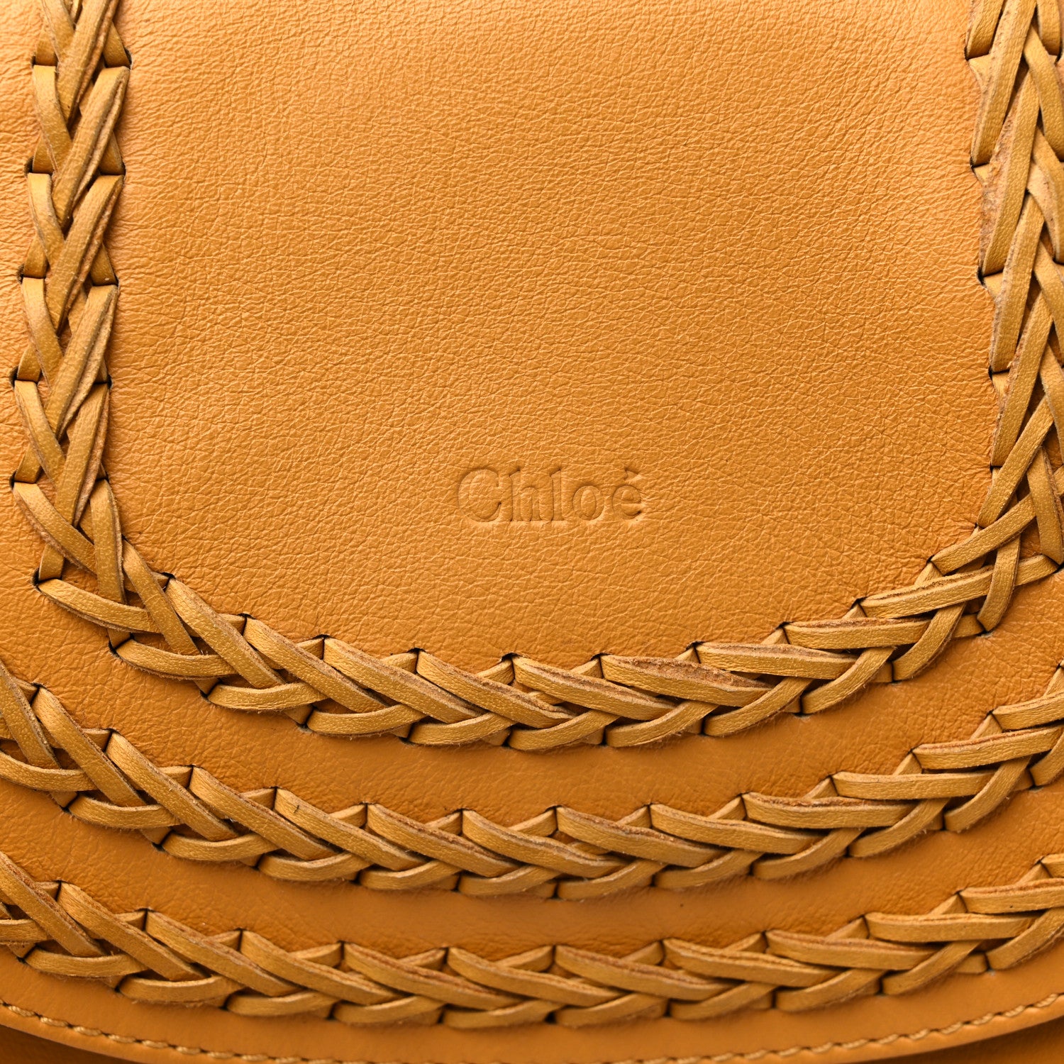 Chloe Calfskin Braided Small Hudson Shoulder Bag Sunflower 9 of 13