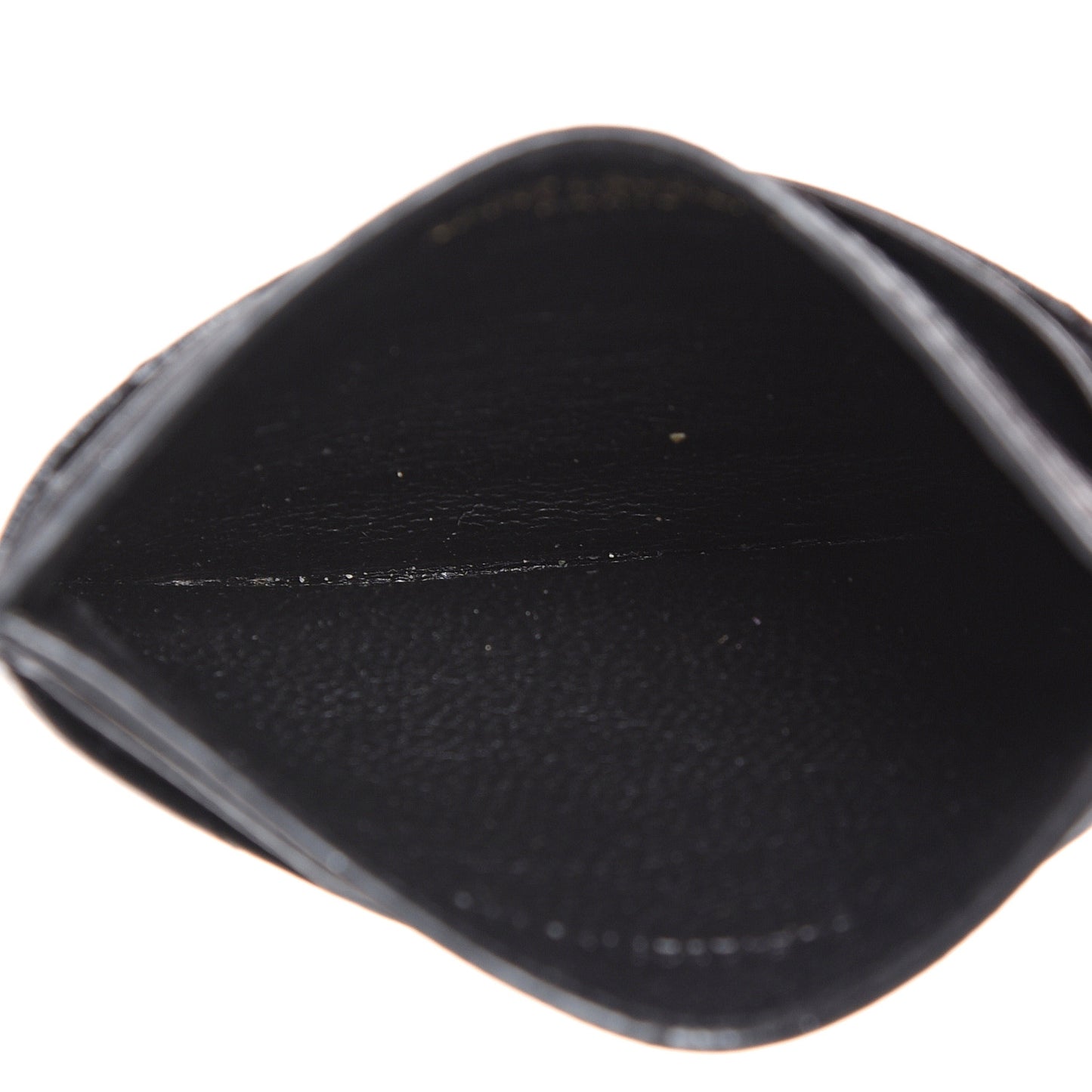 Grain De Poudre Matelasse Chevron Monogram Credit Card Case Black