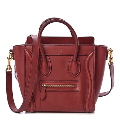 Celine Smooth Calfskin Nano Luggage Red 1 of 14