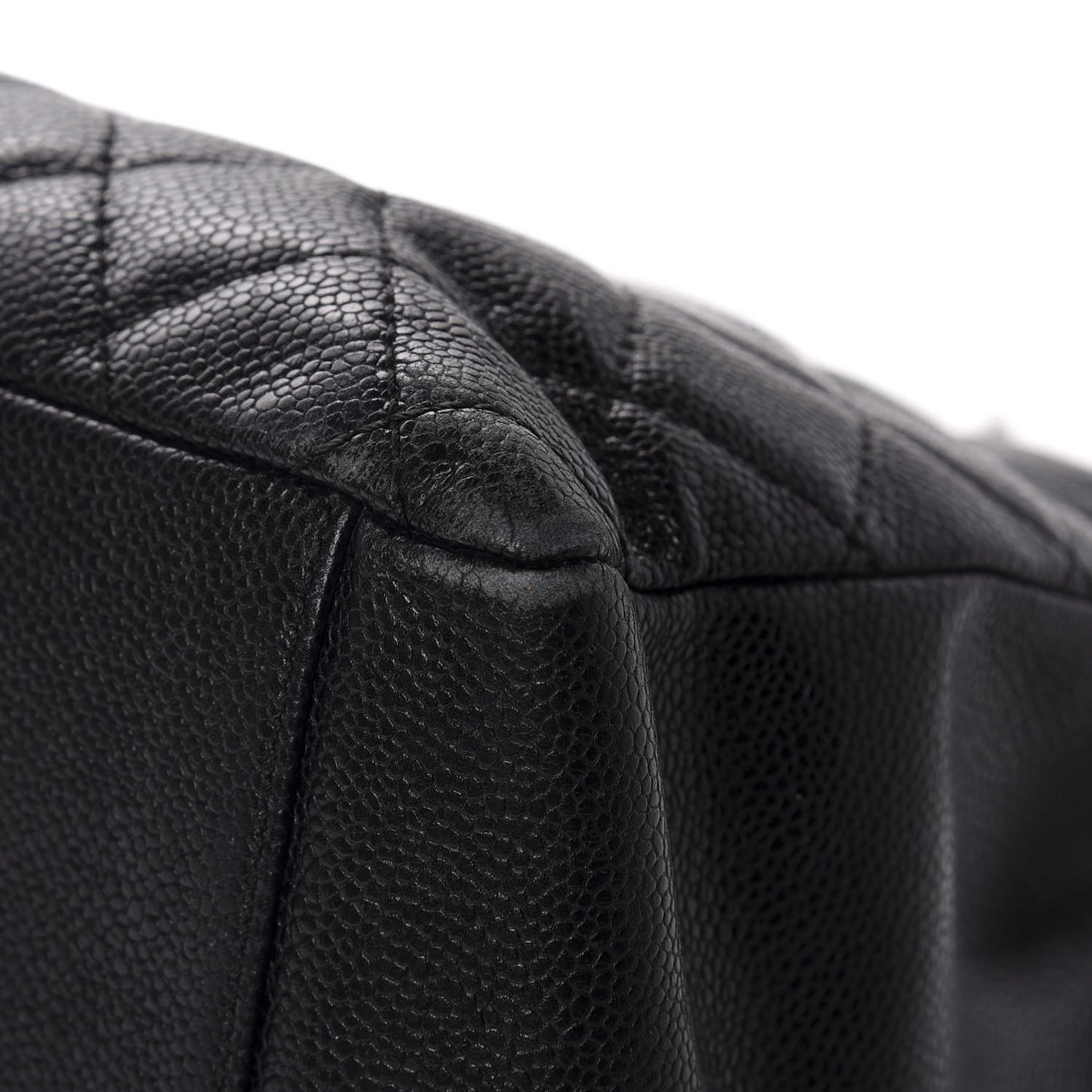 Caviar Quilted Grand Shopping Tote GST Black