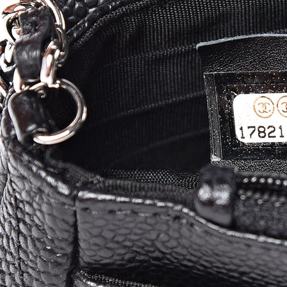 Chanel Caviar Half Moon Wallet On Chain WOC Black 7 of 11