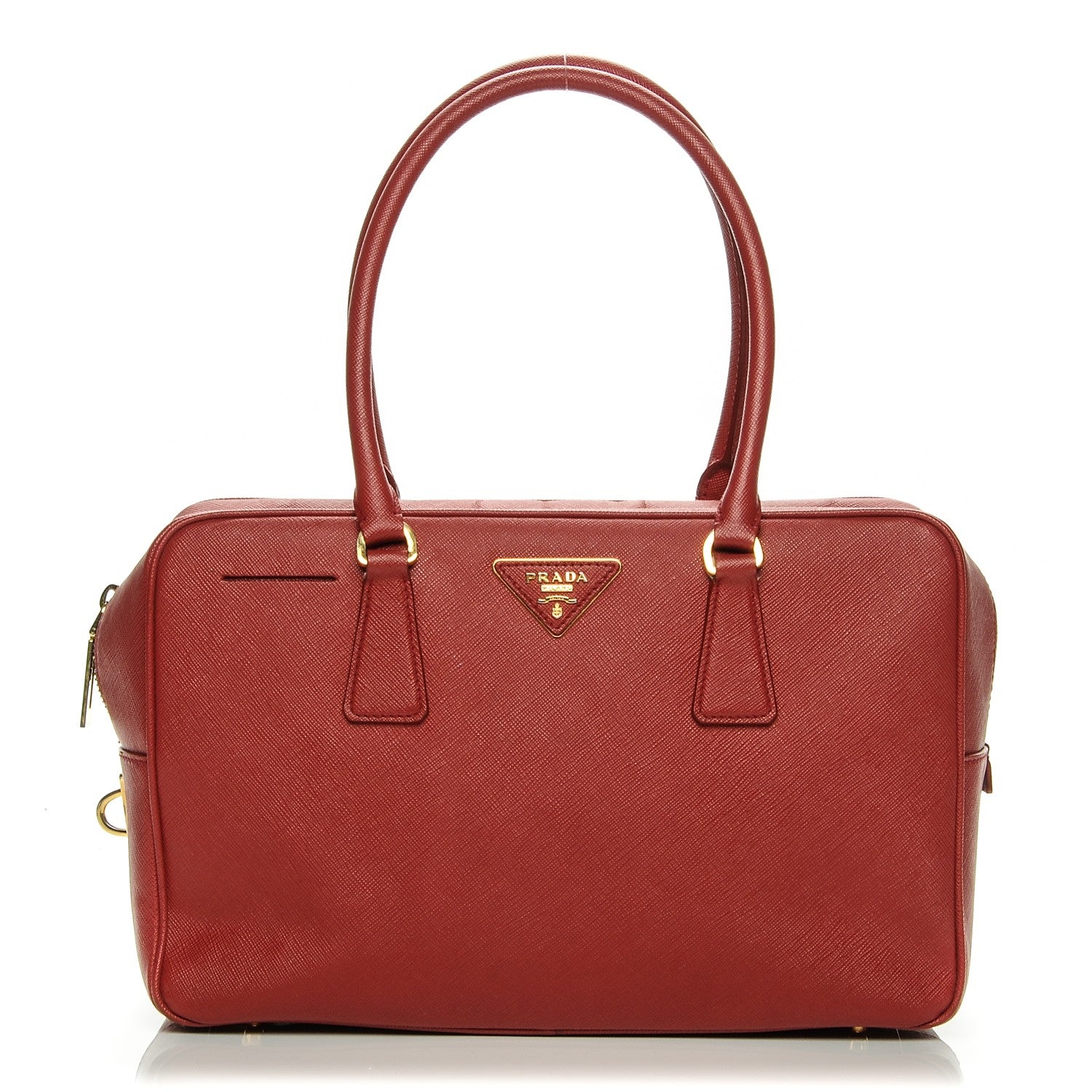 Prada Saffiano Lux Bowler Fuoco 1 of 12