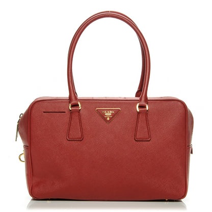 Prada Saffiano Lux Bowler Fuoco 1 of 12