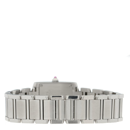 Cartier Stainless Steel 20mm Tank Francaise Quartz Watch Raspberry 2 of 4