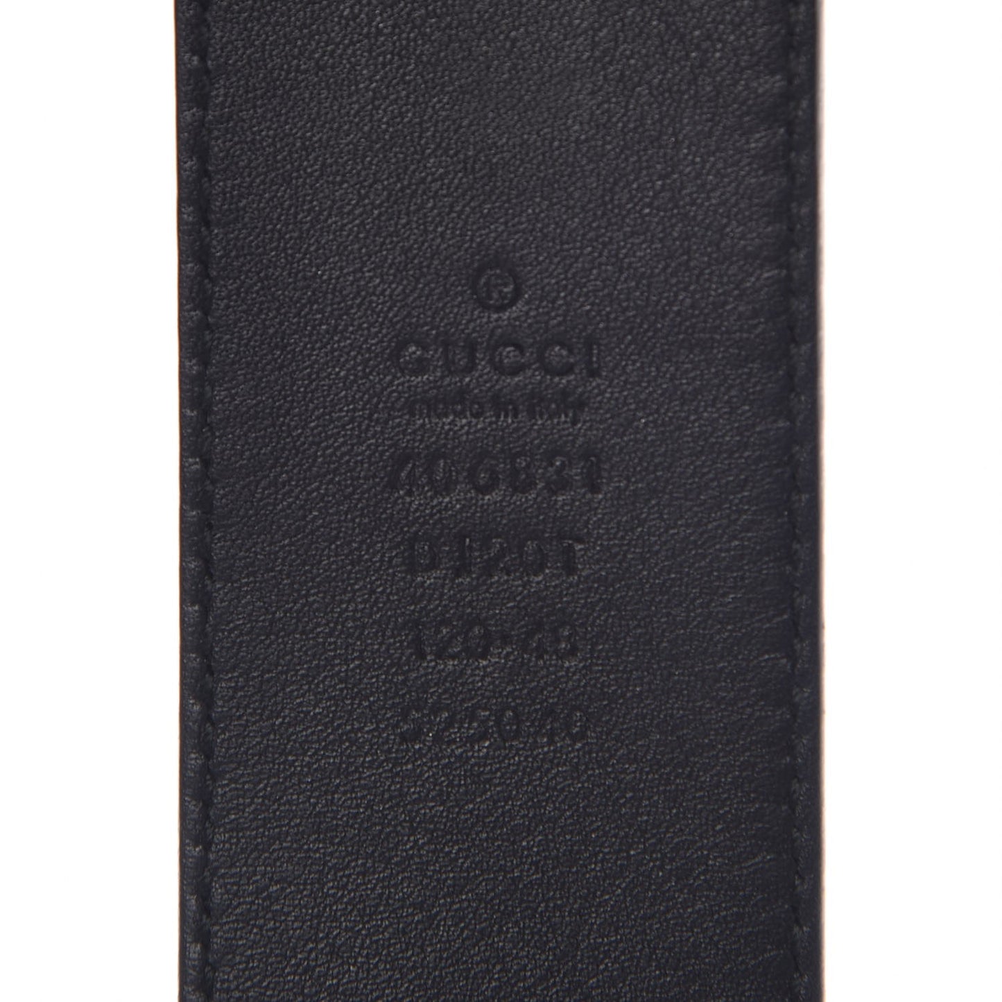Textured Dollar Calfskin Double G 40mm Belt 120 48 Black