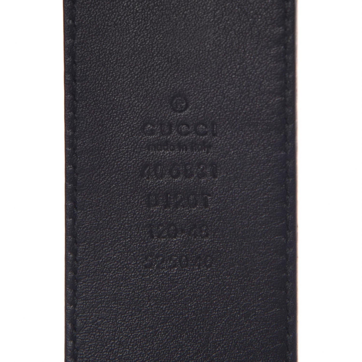 Gucci Textured Dollar Calfskin Double G 40mm Belt 120 48 Black 4 of 7