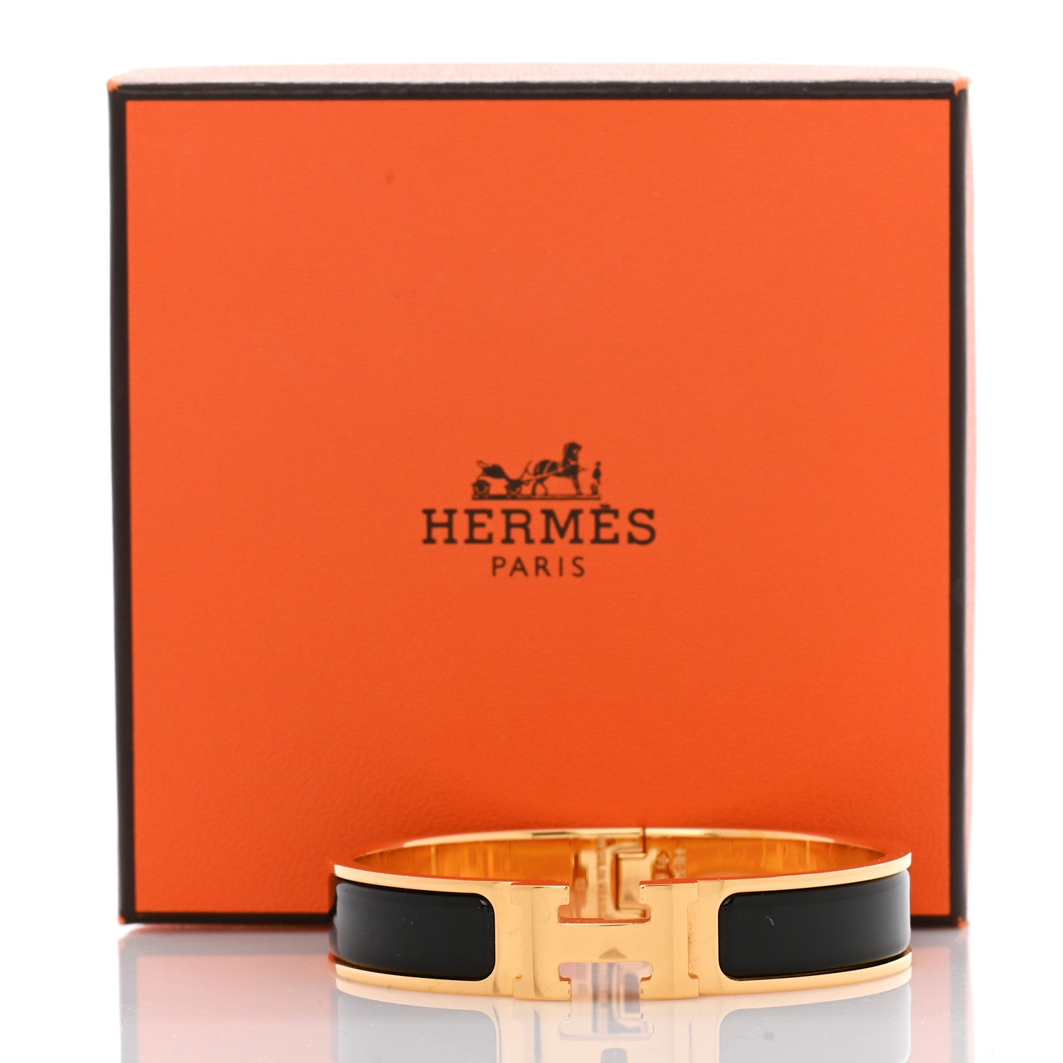 Hermes Enamel Narrow Clic Clac H Bracelet PM Black 5 of 5