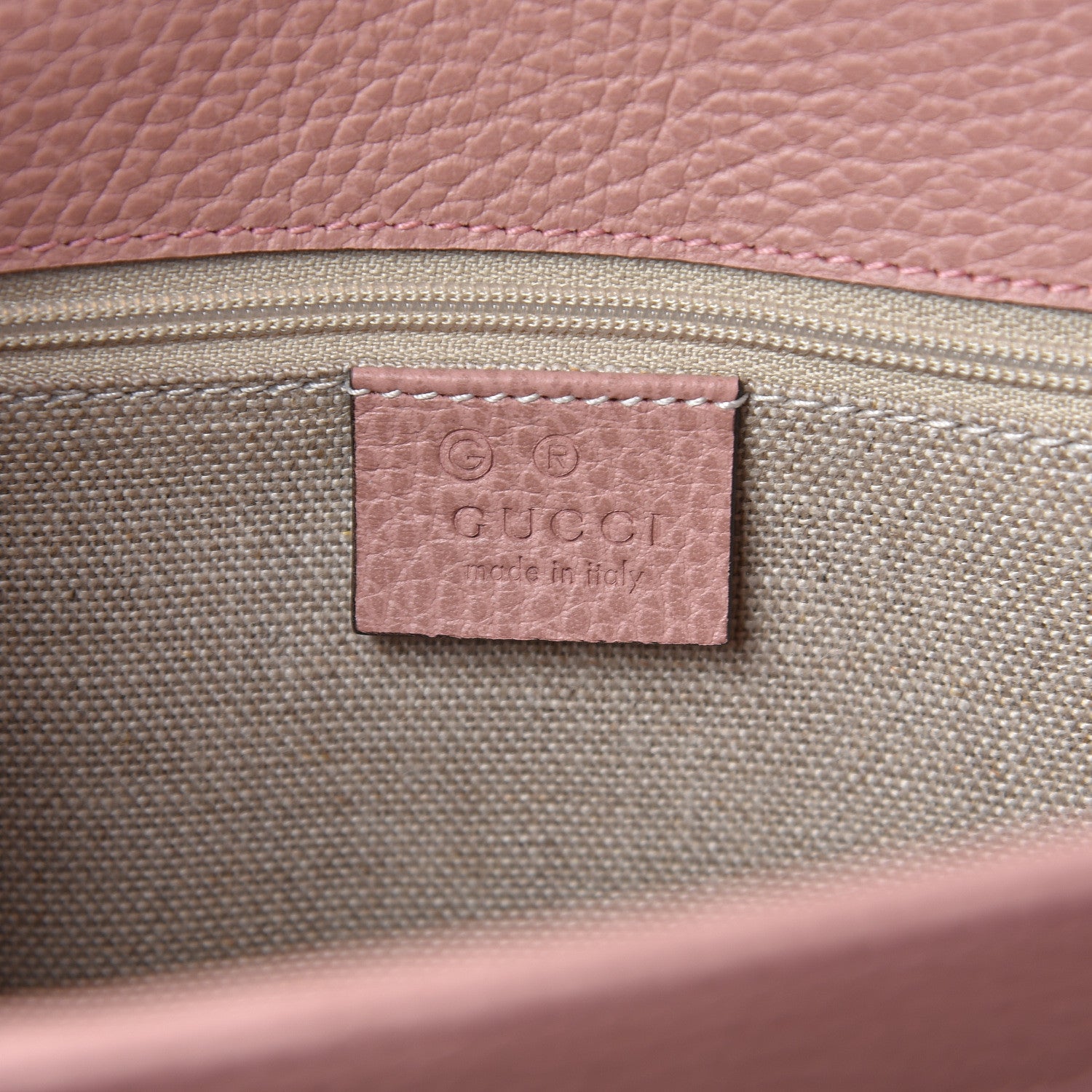 Gucci Dollar Calfskin Interlocking G Shoulder Bag Soft Pink 6 of 10