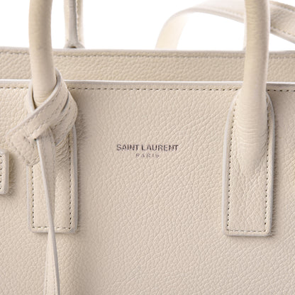 Saint Laurent Grained Calfskin Nano Sac de Jour Dove White 7 of 16