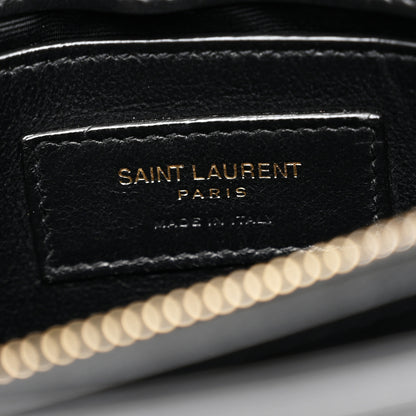Saint Laurent Calfskin Y Quilted Monogram Small Loulou Chain Satchel Black 6 of 10