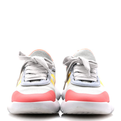 Hermes Knit Suede Goatskin Womens Crew Sneakers 36.5 Multicolor Gris Orange 3 of 12