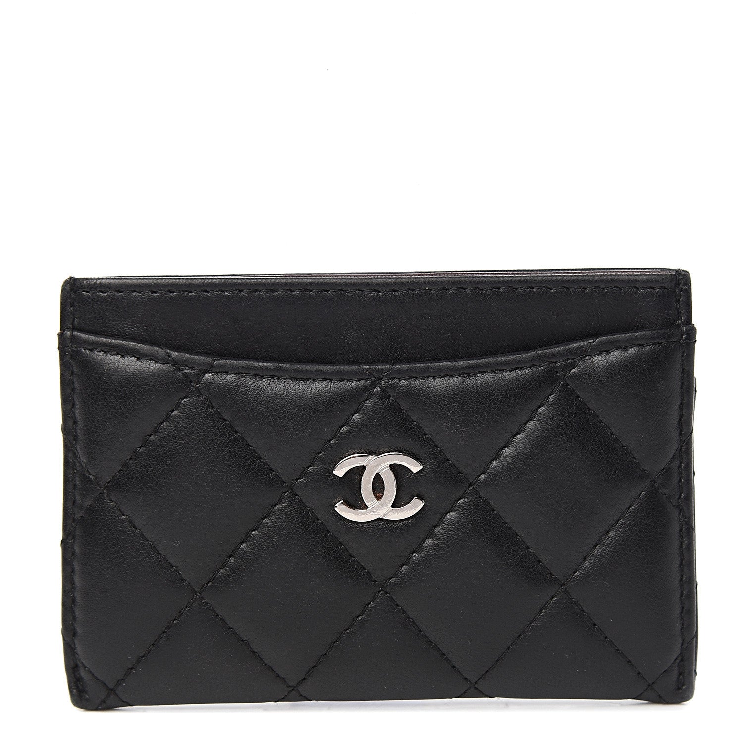 Chanel Lambskin Quilted Card Holder Black 1 of 7
