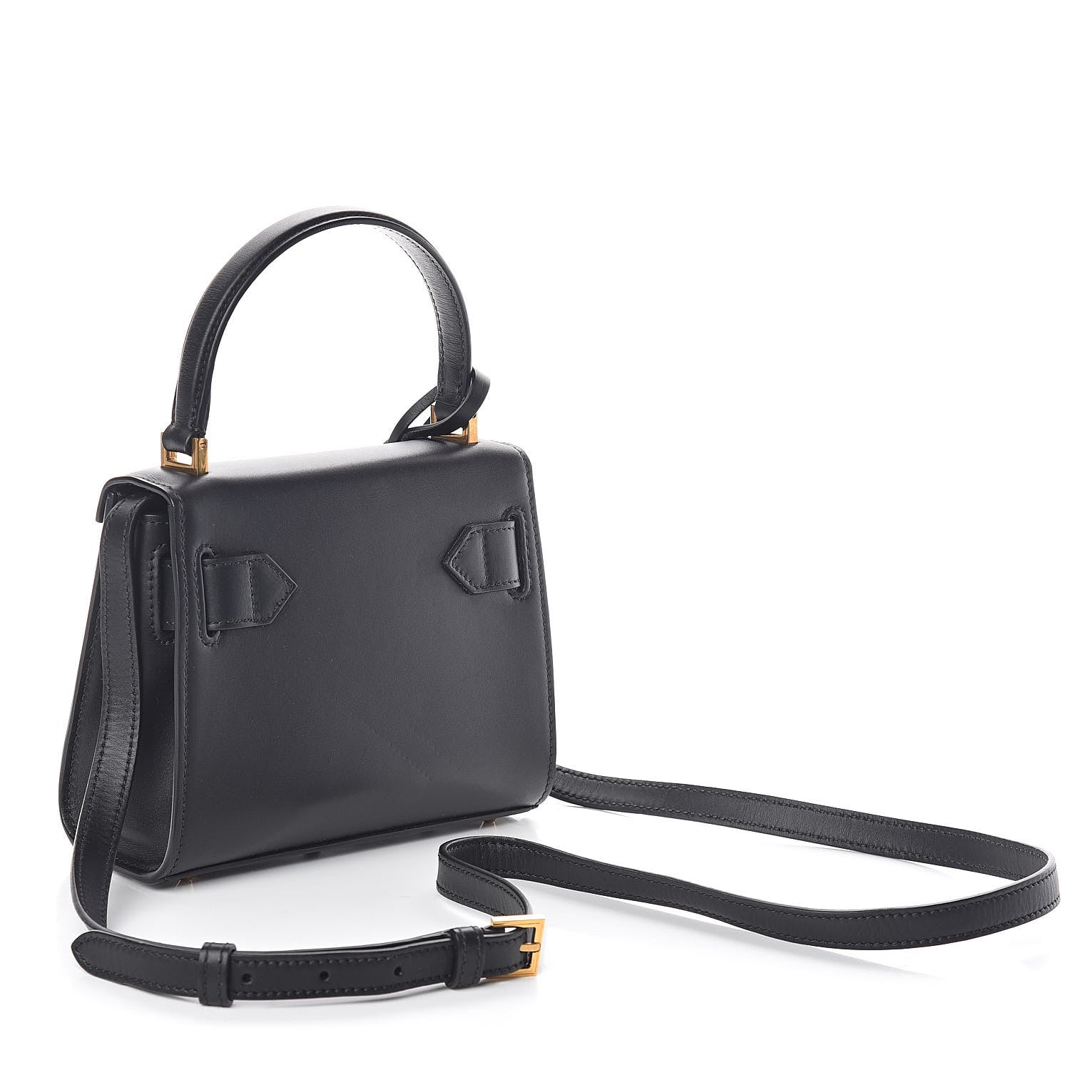 Versace Calfskin Small Icon Handbag Black 3 of 9