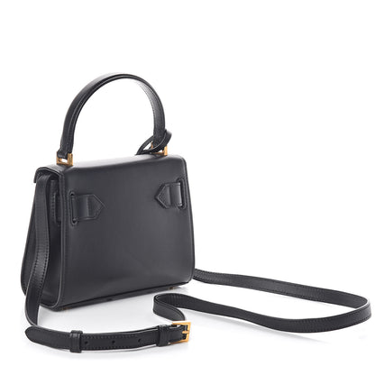 Versace Calfskin Small Icon Handbag Black 3 of 9