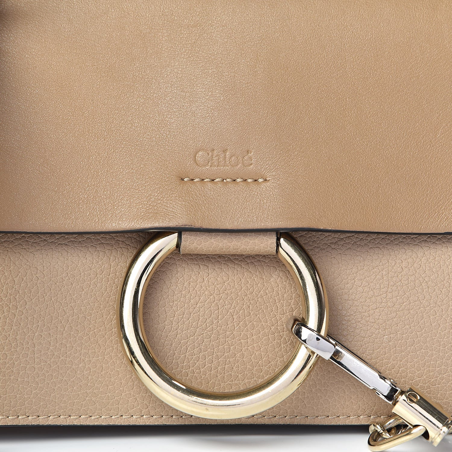 Chloe Goatskin Small Faye Shoulder Bag Tan 10 of 10