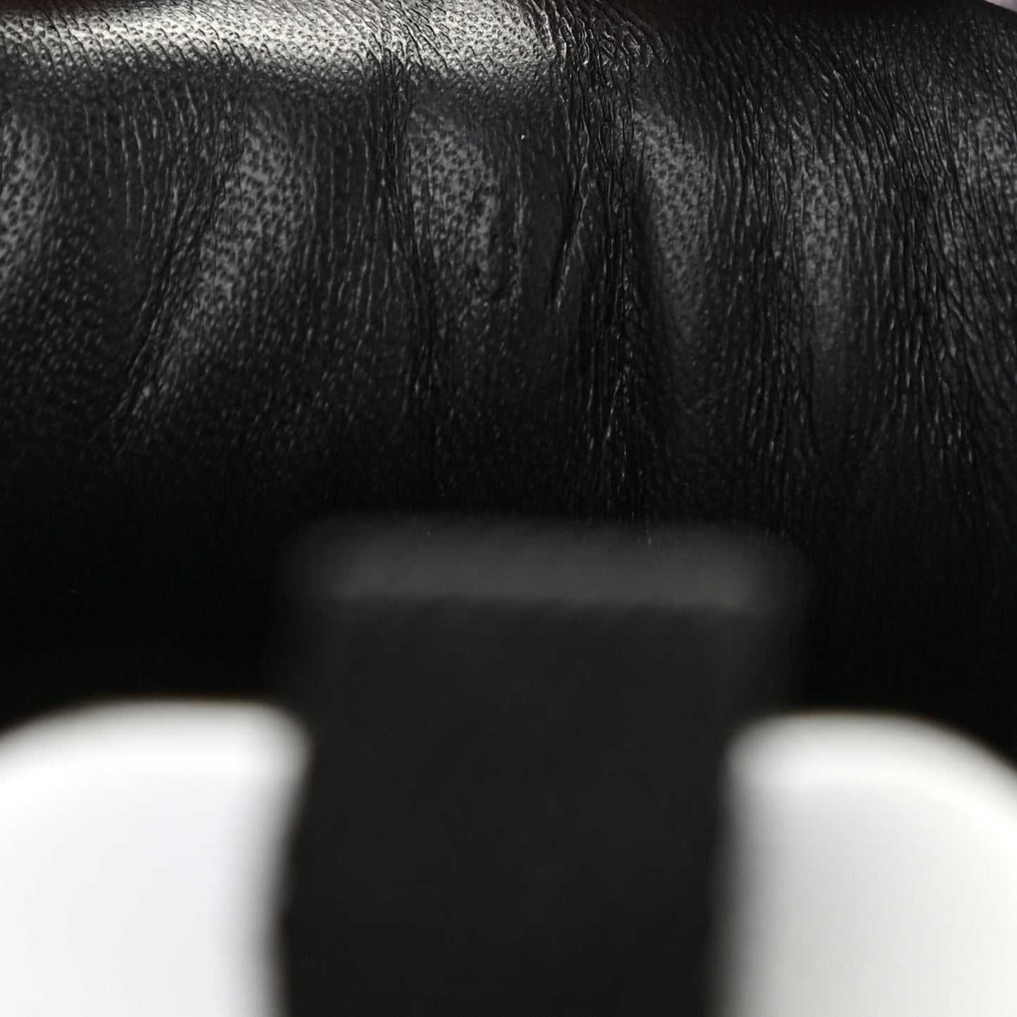 Goatskin Suede Goatskin Bouncing Sneakers 37 White Black