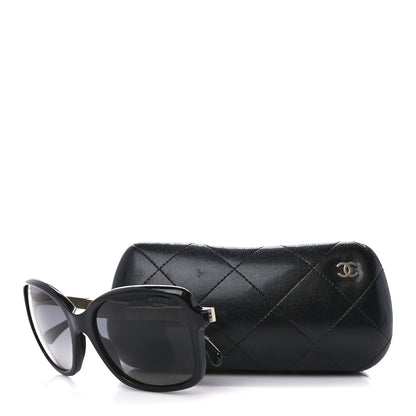 Chanel Crystal Baguette Polarized Square Sunglasses 5308-B Black 8 of 8