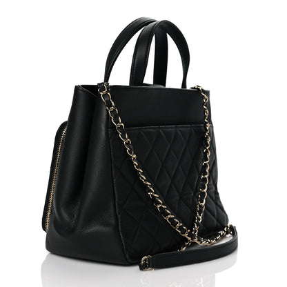 Chanel Caviar Quilted Small Business Affinity Shopping Bag Black 2 of 9