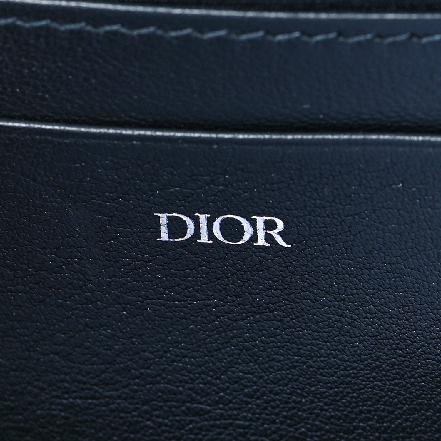 Christian Dior X SHAWN STUSSY Grained Calfskin Ox Head Crossbody Double Zip Crossbody Pouch Navy Blue 9 of 13
