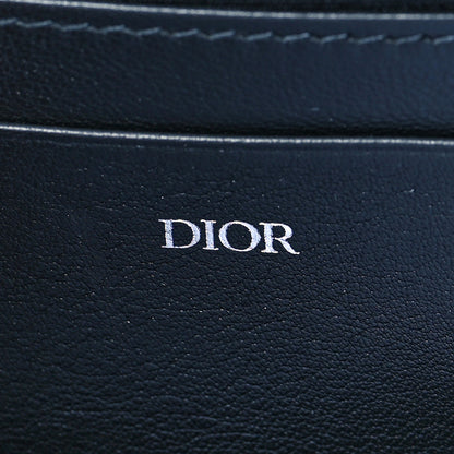 Christian Dior X SHAWN STUSSY Grained Calfskin Ox Head Crossbody Double Zip Crossbody Pouch Navy Blue 9 of 13
