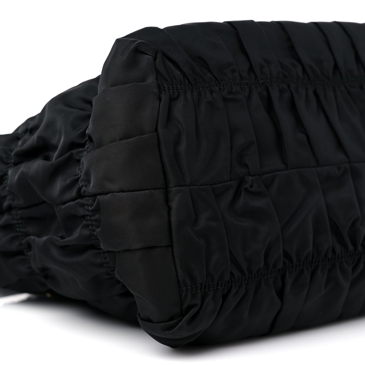 Tessuto Nylon Gaufre Drawstring Tote Black