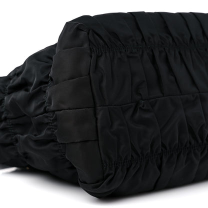 Prada Tessuto Nylon Gaufre Drawstring Tote Black 7 of 14