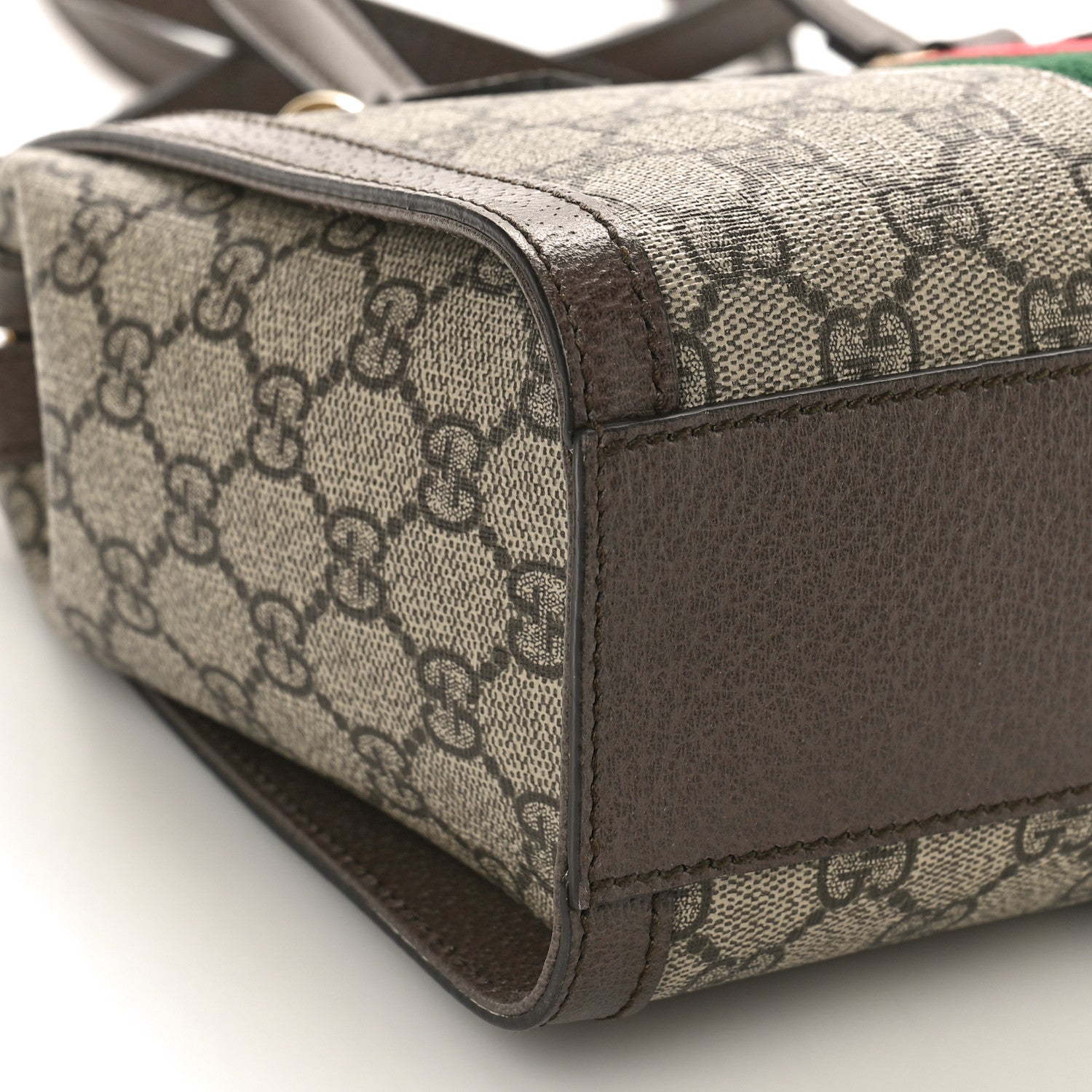 Gucci GG Supreme Monogram Small Ophidia Tote Bag Brown 8 of 9