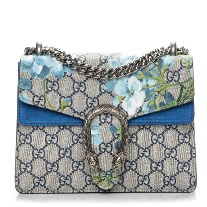 Gucci GG Supreme Monogram Blooms Mini Dionysus Shoulder Bag Beige Navy Vintage Blue 1 of 7
