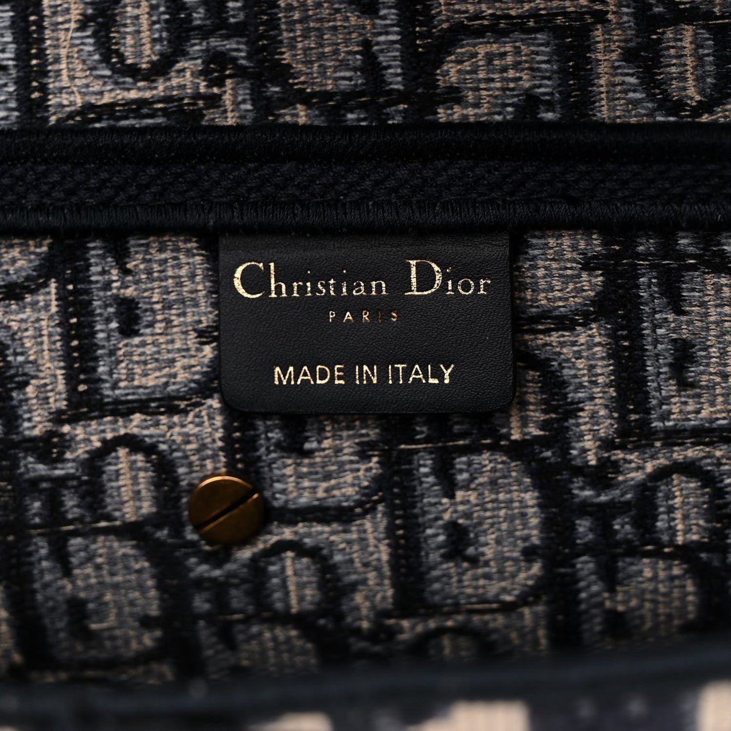 Oblique Embroidered Saddle Bag Blue