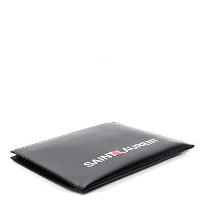 Saint Laurent Calfskin Logo Zipped Tablet Pouch Black 3 of 4