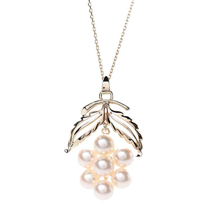 Mikimoto 14K Yellow Gold Akoya Pearl 6-6.5mm Flower Pendant Necklace 4 of 6