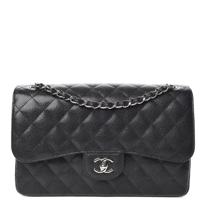 Chanel Caviar Quilted Jumbo Double Flap Black 1 of 10