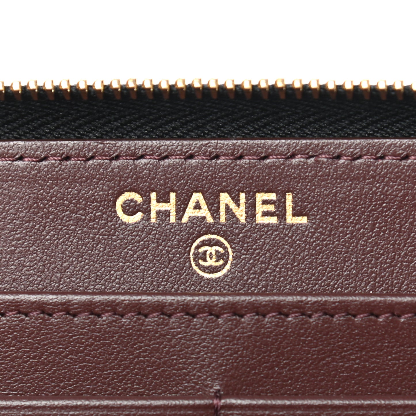 Caviar Quilted Large Gusset Zip Around Wallet Black