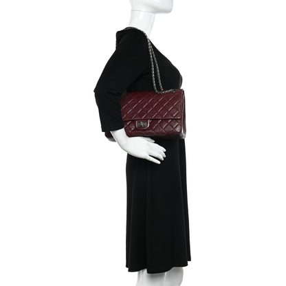 Chanel Aged Calfskin Quilted 2.55 Reissue 225 Flap Dark Burgundy 2 of 11